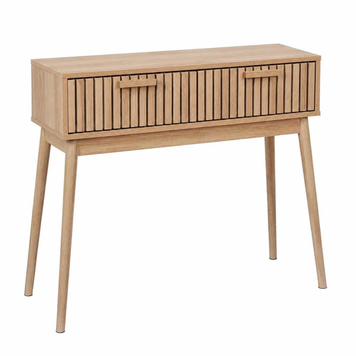 Vintage Holzkonsole mit Schubladen für Wohnzimmer & Flur, Braun, 100 x 80 x 35 cm
