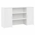 Moderne Empfangstheke aus Holzwerkstoff in Weiß, 200x50x103,5 cm, für Büro und Salon