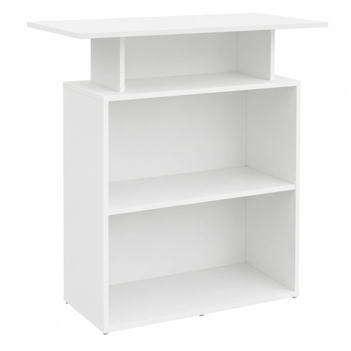 Moderne Rezeptionstheke aus Holz in Weiß, 100x40x104 cm