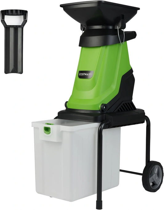 Rozdrabniacz ogrodowy COSTWAY, 3000 W, 50 l, kolor zielony