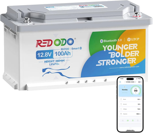 Akumulator Redodo, 100 Ah, 1280 Wh, 12 V