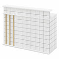 Eleganter L-förmiger Empfangstresen, 100 cm, ideal für Einzelhandel, stilvolles und funktionales Design, weiße Theken für Ladengeschäfte