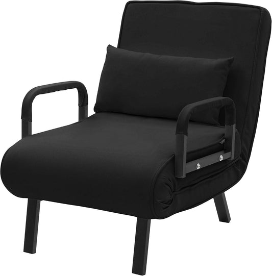 Sofa ML-Design, składany, funkcja rozkładania, kolor czarny