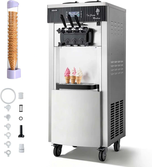 Maszyna do lodów VEVOR, 2200 W, 6 l, samoczyszczenie