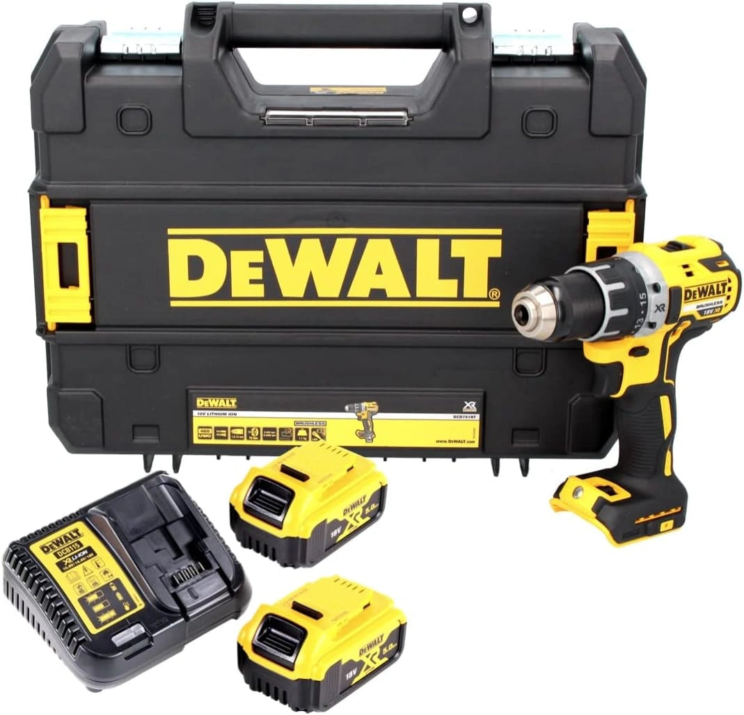 Wiertarko-wkrętarka DEWALT DCD791P2, 5,0 Ah, 18 V