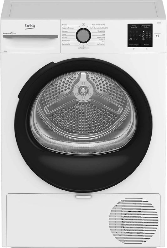 Suszarka do ubrań Beko BM3T38220X, z pompą ciepła, kolor biały