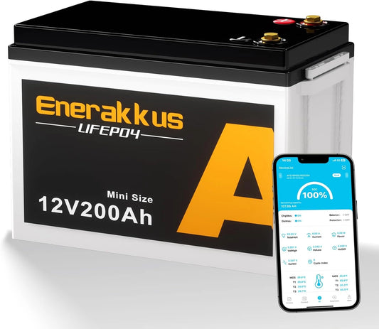Akumulator LiFePO4, 200 Ah, 2560 Wh, 12 V