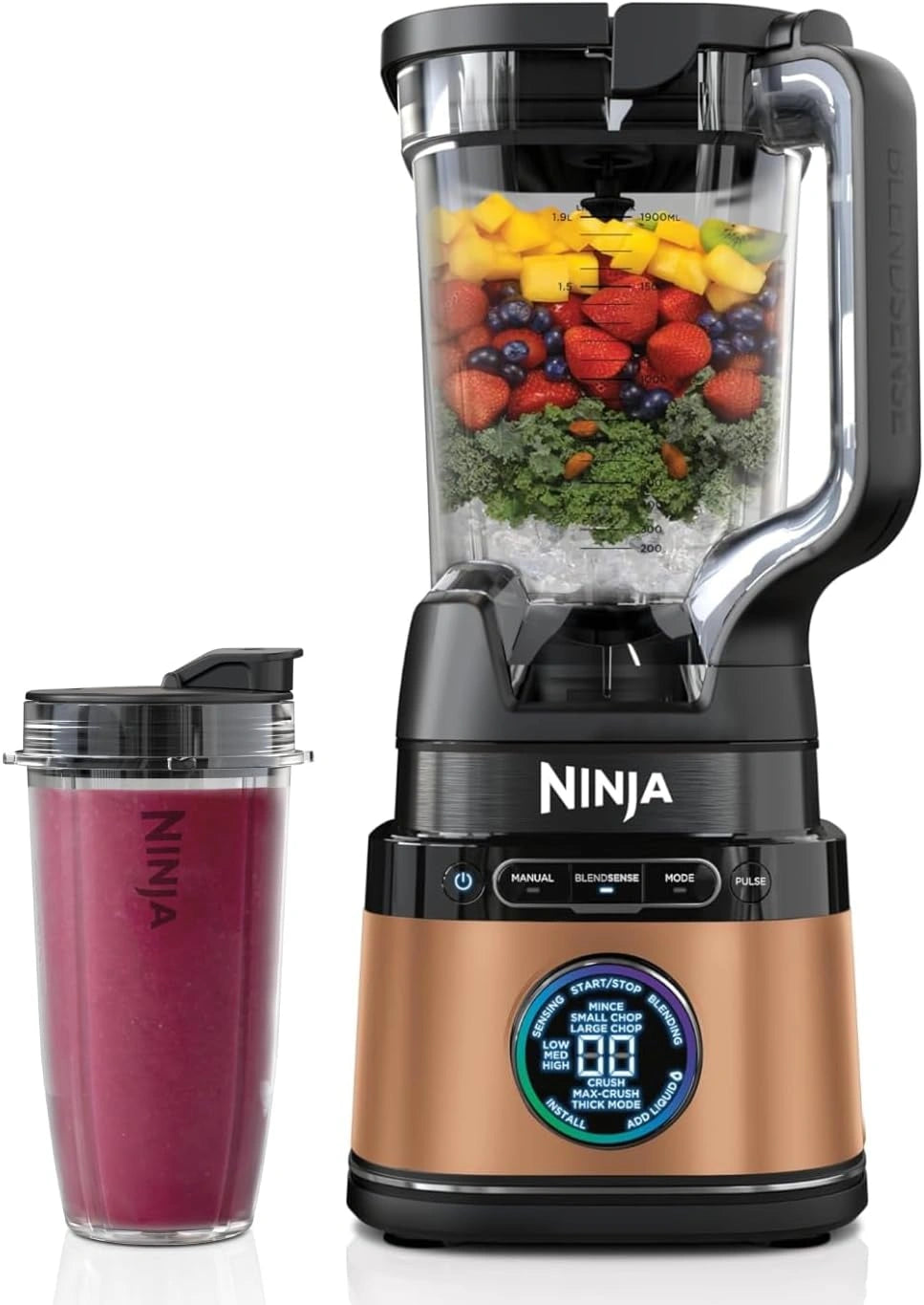 Urządzenie do mrożonych napojów Ninja 2-in-1, 1200 W, 2 l, kolor czarny i miedziany