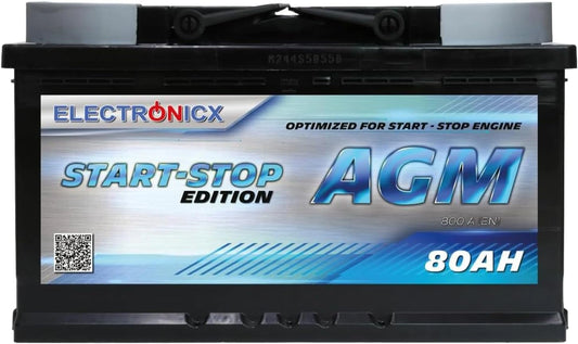 Akumulator Electronicx AGM, 80 Ah, 12 V