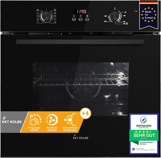 Piekarnik KKT KOLBE BO8005FB, 70 l, programator czasowy, termoobieg, kolor czarny