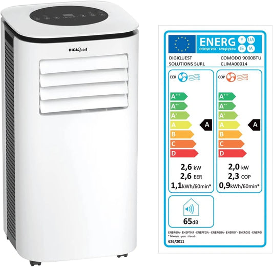 Wentylator DIGIQUEST, 9000 BTU, programator czasowy