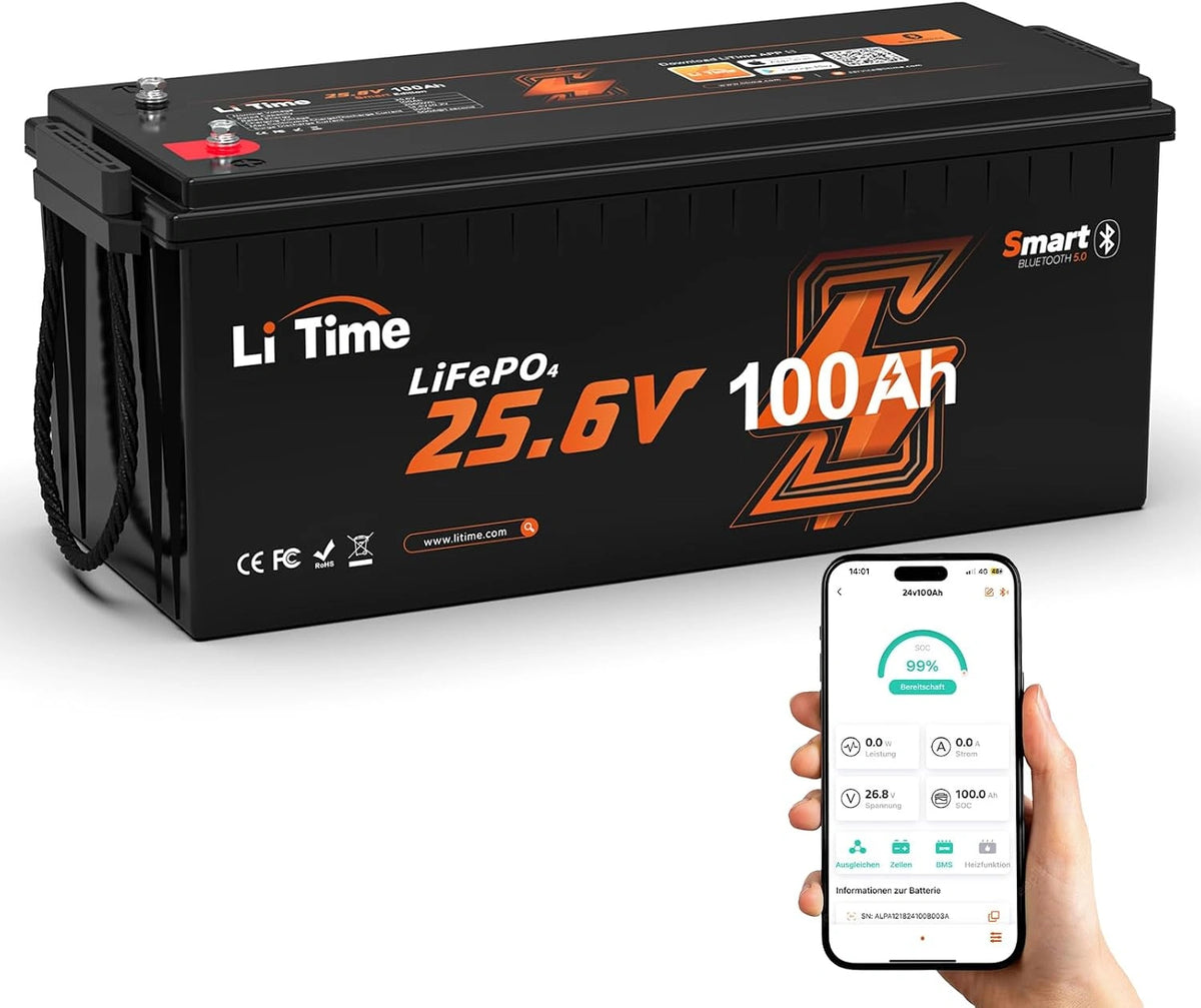 Akumulator LiTime 24V, 100 Ah, 24 V