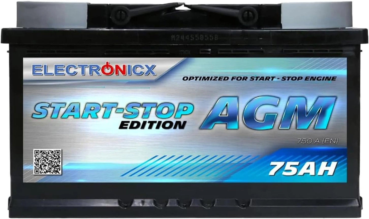 Akumulator Electronicx AGM, 75 Ah, 12 V