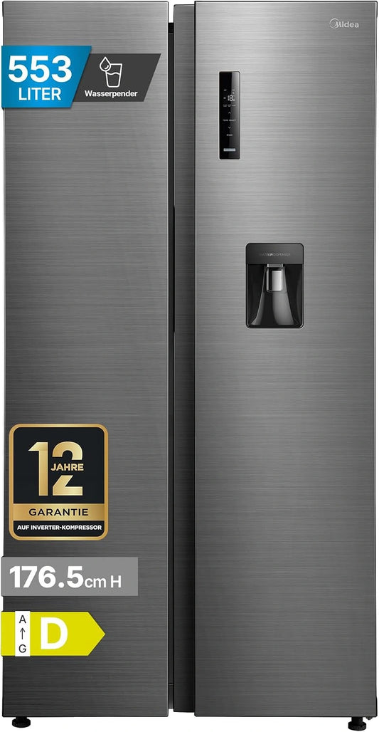 Kompresor Midea MDRS710FGD46W, 553 l, system bezszronowy, kolor szary