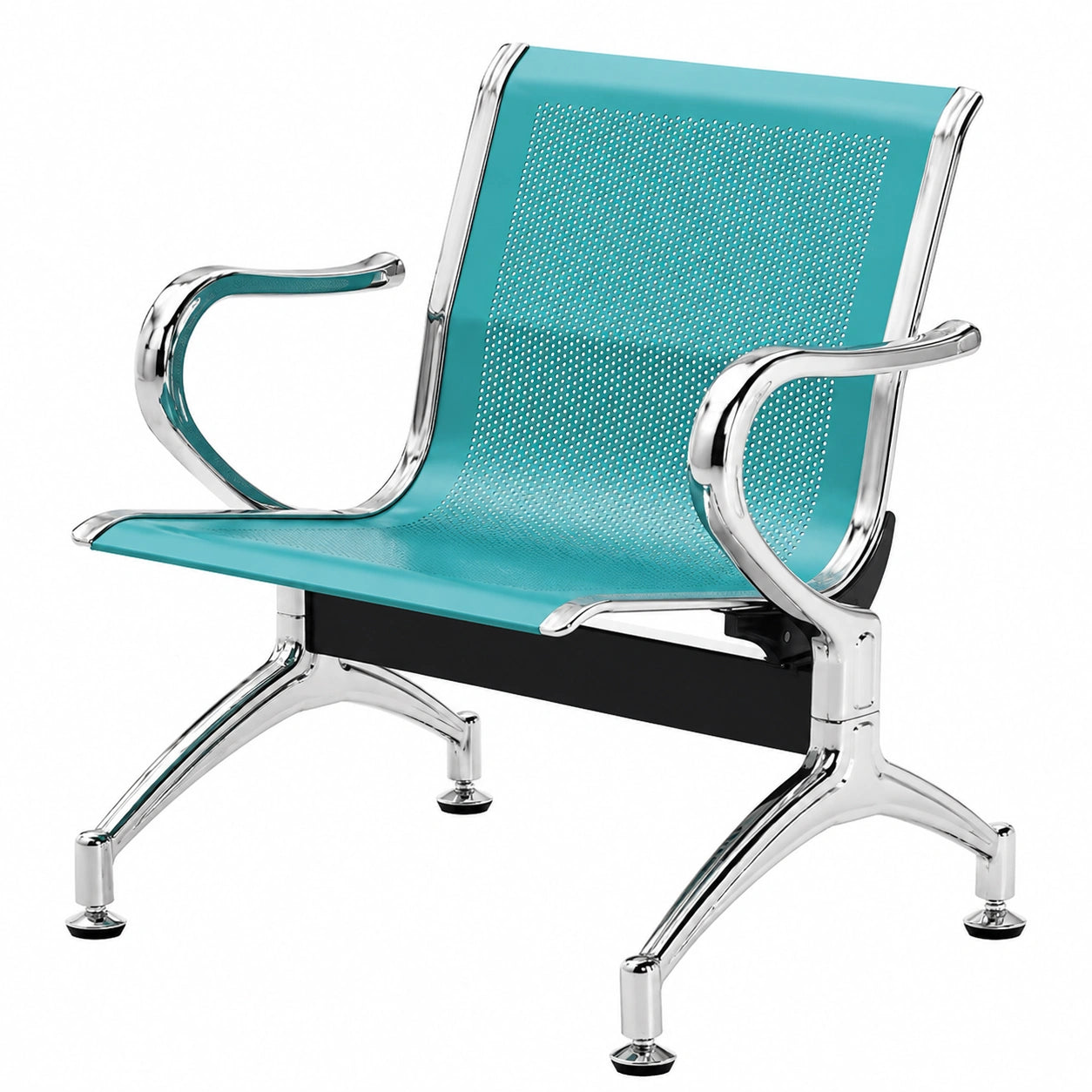 Ergonomische Polsterstühle mit Armlehnen für Warteräume, Traglast 150 kg – Ideal für Flughäfen, Kliniken und Büros