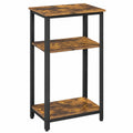 Retro Beistelltisch mit Ablagen, Metallrahmen, 40x30x74,5 cm, ideal für Wohn- und Schlafzimmer