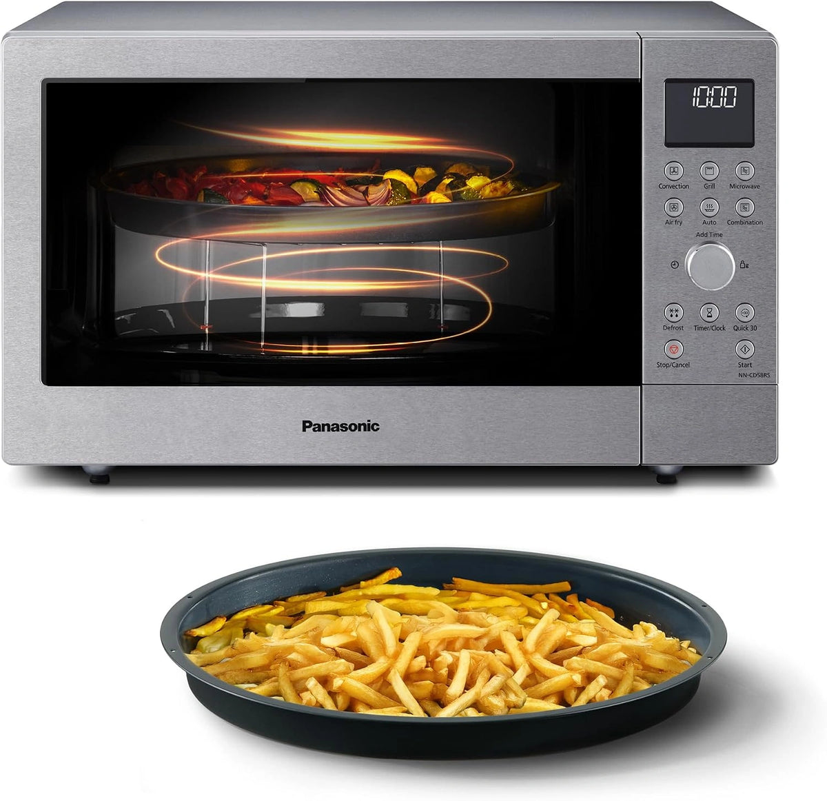 Frytkownica beztłuszczowa Panasonic NN-CD58RSEPG, 1000 W, 27 l