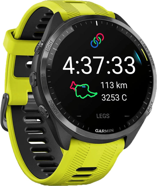 Zegarek sportowy GPS Garmin, kolor czarny i żółty