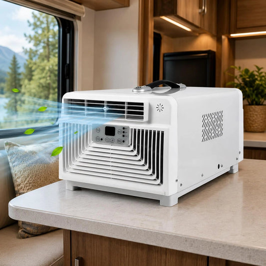 Klimatyzator, 3400 BTU, 300 W, pilot zdalnego sterowania, programator czasowy, kolor brązowy