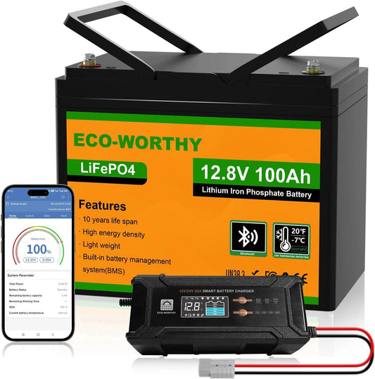 Akumulator ECO-WORTHY, 100 Ah, 12 V