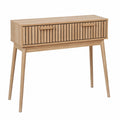Vintage Holzkonsole mit Schubladen für Wohnzimmer & Flur, Braun, 100 x 80 x 35 cm