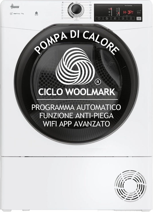 Suszarka do ubrań Hoover H-DRY, Wi-Fi, z pompą ciepła, kolor biały