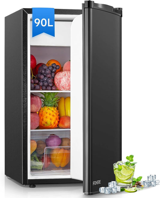 Lodówka FOHERE, 90 l, regulacja temperatury, kolor czarny