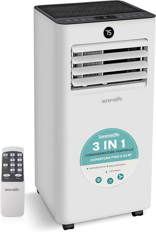 Klimatyzator SereneLife, 9000 BTU, Wi-Fi, programator czasowy