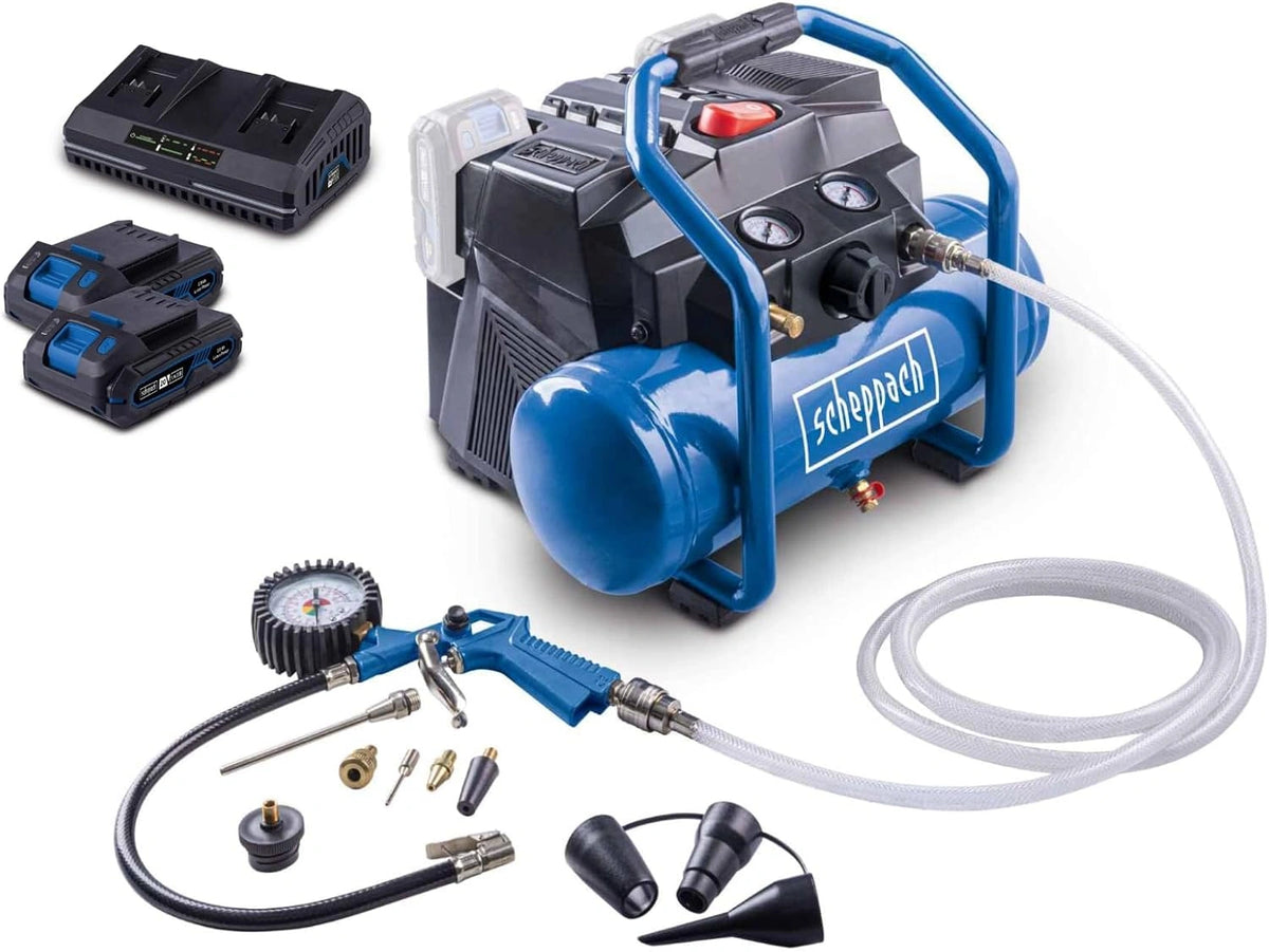 Kompresor Scheppach S2.5, 6 l, 2 Ah, 20 V, bezprzewodowy