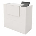 Moderne Empfangstheke aus Holz 100x50x107 cm für Büro und Salon, Grau