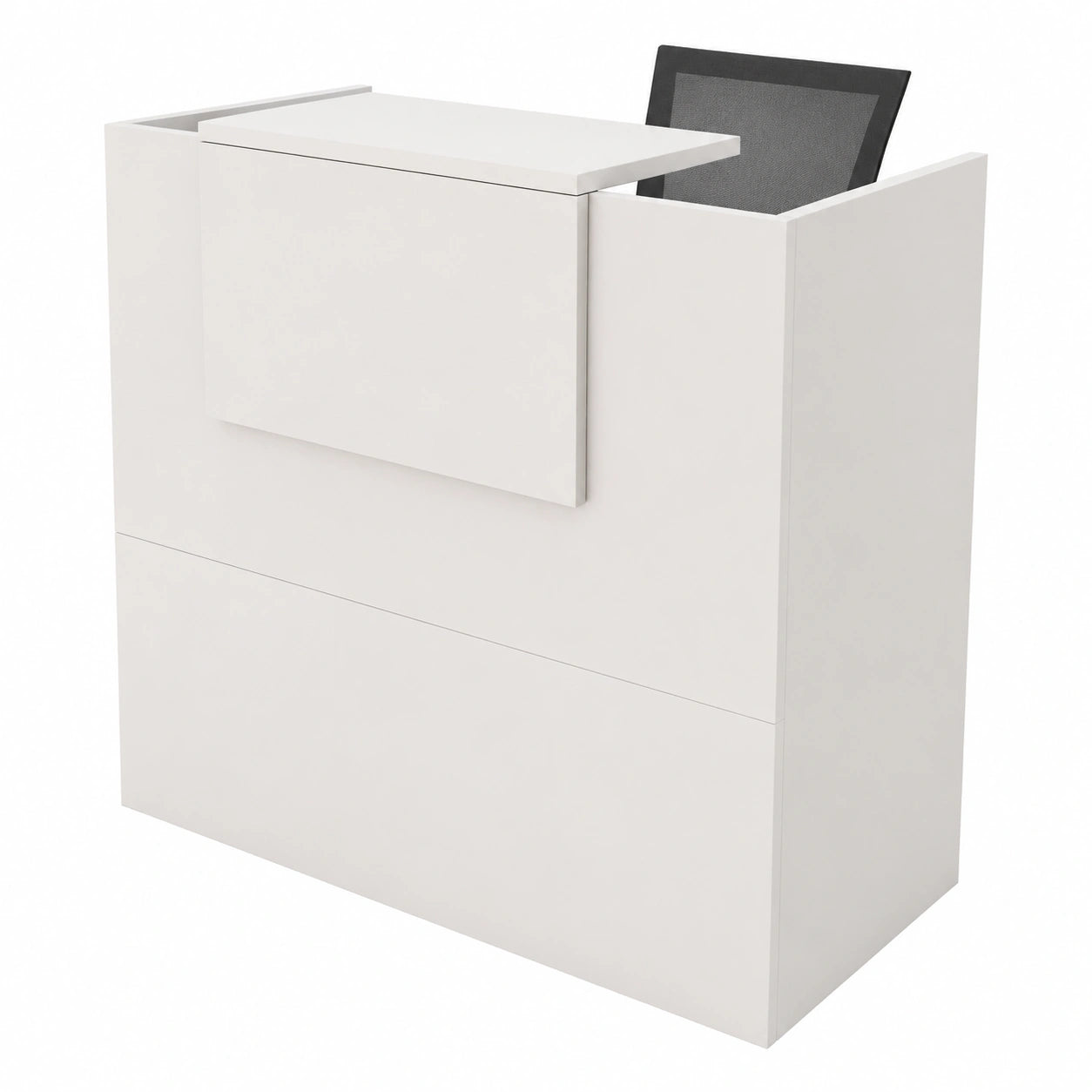 Moderne Empfangstheke aus Holz 100x50x107 cm für Büro und Salon, Grau