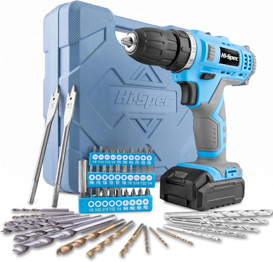 Wiertarko-wkrętarka Hi-Spec, 12 V, bezprzewodowy, kolor niebieski